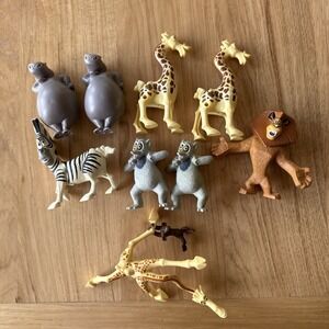 Madagascar McDonalds Happy Meal Toys Lot of 9 Hippo Zebra Giraffe DreamWorks